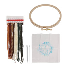 Bastidor de bordado de plástico para decoração de artesanato DIY com parafuso ajustável, bastidores de ponto cruz com aderência antiderrapante e
