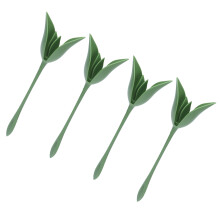 4 pièces de porte-serviettes verts en forme de fleur 20 x 6 cm 44 g