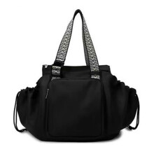 (Black) Essential Tote Bag Multifunction Large Capacity Baby Bassinet Daily errands with baby