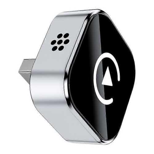 (Silver) Carplay Adapter Wireless Carplay Android Auto Box Voice Control 2in1 Auto Connect Stable Plug & Plug Wired to Wireless