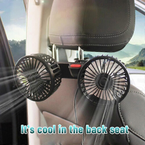 (A04) Car Seat Back Fan USB charging 360 Degree Rotation Powerful air circulation  Car 1
