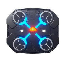 (Black) Smart Music Boxing Machine,Music Boxing Machine with Gloves,Wall Mounted