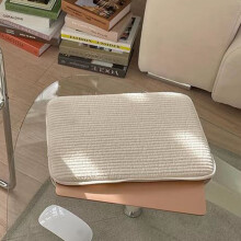 Étui antichoc en coton blanc pour ordinateur portable de 13-14 pouces