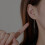 S925 Beaded Threader Earring, Long Fringe Drop Earrings for Sensitive Ears 4