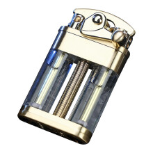 (C) Kerosenes Lighter Transparent dual tank always know fuel level for Outdoor camping survival geared