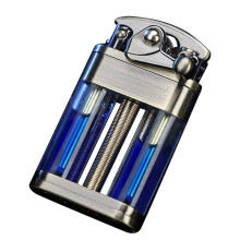 (B) Kerosenes Lighter Transparent dual tank always know fuel level for Outdoor camping survival geared