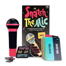 Karaoke Party Game for Adults Teens Includes 250 Lyrics Cards/2 Microphone/2 Badge Cards/1 Game Guide Festive Holiday Celebrations