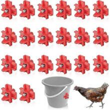 20 Pack Horizontal Chicken Waterer Nipples for Bucket, Side Mount Poultry Watering Nipples for Duck, Quail, Hen, Chick - q37