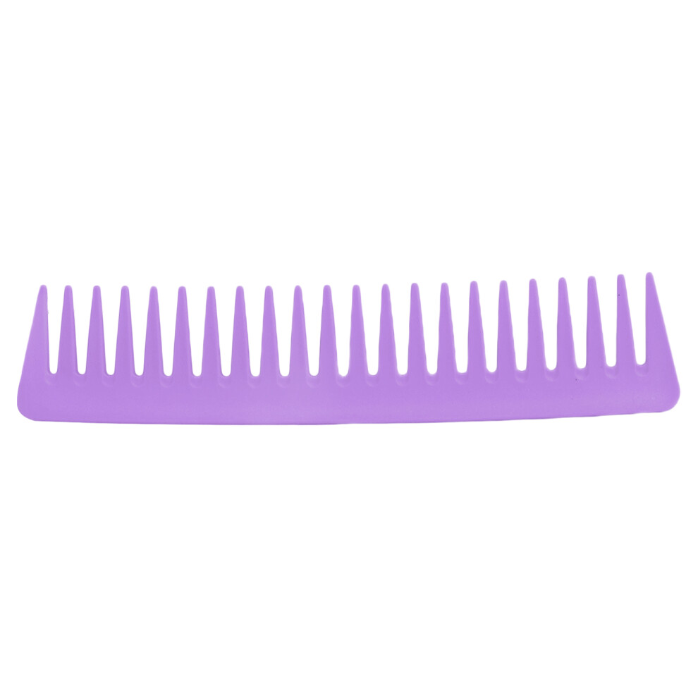 Purple Detangling Wide Teeth Comb - Large Comb For Curly Hair Wet & Dry Rounded