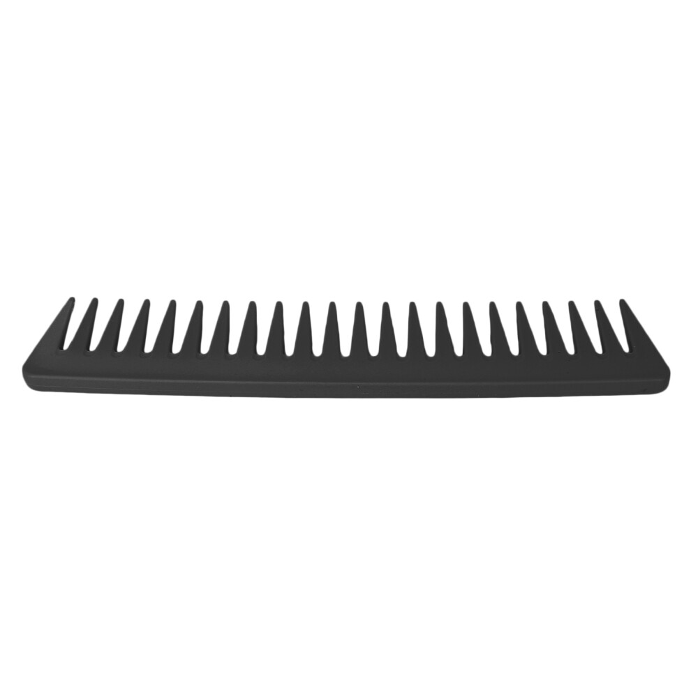 Unisex Black Wide Teeth Detangling Comb For Curly Wet/Dry Hair, 19X4cm