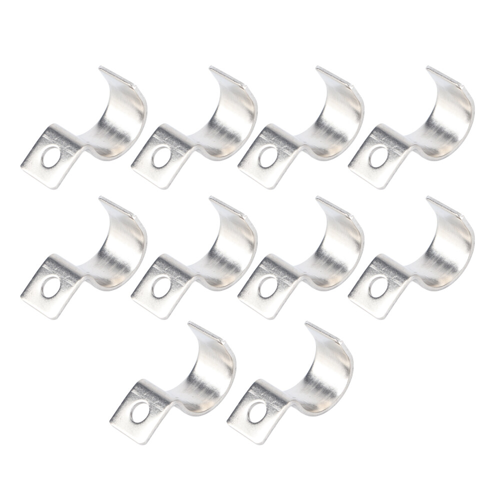 304 Stainless Steel P Shape Pipe Clamp Single Hole 25Mm Diameter 9481376983578
