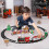 Holiday Hanging Railway Set with Lights Sounds Interactive Fun Versatile Decor for Holiday 5