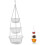 3-Tier Hanging Fruit Basket, Versatile Function for Home Organization, Detachable Customizable Wire Baskets, Heavy Duty Sturdy Iron Wire Build, Hook 1