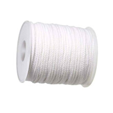 Unwaxed Cotton Wick for Cotton String Spool, 24-Ply Woven Squared Braided Wick Roll for Candle Making, Organic Cotton Pillar Candle Wicks, Slow Burn