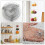 3-Tier Hanging Fruit Basket, Versatile Function for Home Organization, Detachable Customizable Wire Baskets, Heavy Duty Sturdy Iron Wire Build, Hook 2
