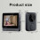 Kit de interfone com vídeo para casa inteligente, comunicação bidirecional com tela IPS de 4,3 polegadas, gravação automática e função de 6