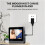 Kit de interfone com vídeo para casa inteligente, comunicação bidirecional com tela IPS de 4,3 polegadas, gravação automática e função de 3