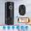 Smart Doorbell Camera with Wireless Connectivity, Video Recording Function Motion Detection Infrared Night Vision Security Device, 1080p HD Camera 2