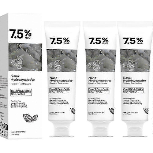 (3pcs)1-3x 7.5% Hap Nano-Hydroxyapatite Toothpaste Remove Deep Clean For Sensitive Teeth