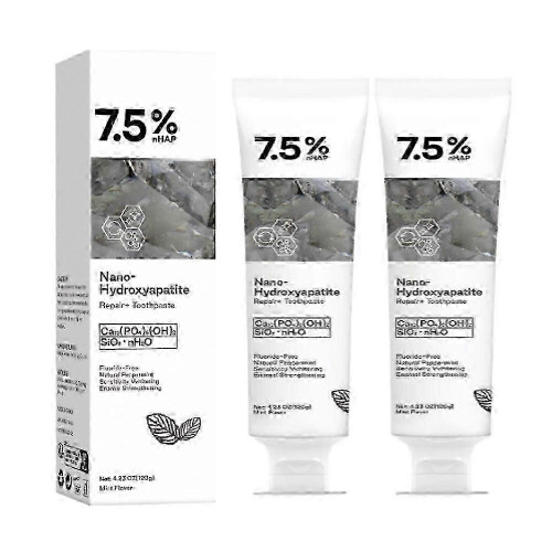 (2pcs)1-3x 7.5% Hap Nano-Hydroxyapatite Toothpaste Remove Deep Clean For Sensitive Teeth