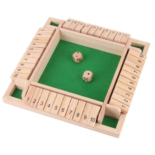 (green) Shut The-Box Game Funny Improve Math Skills Game Toy Birthday Present