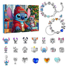 (D) Christmas Jewelry Advents Calendar Kids Unique Bracelets Making Accessories Kit Holiday Party Fun