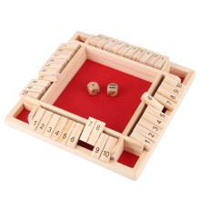 (red) Shut The-Box Game Funny Improve Math Skills Game Toy Birthday Present