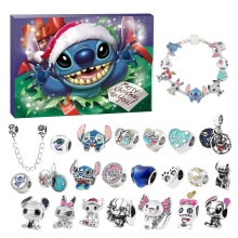 (B) Christmas Jewelry Advents Calendar Kids Unique Bracelets Making Accessories Kit Holiday Party Fun