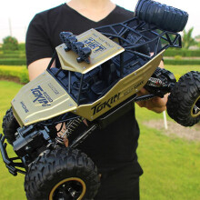(37cm, Gold) High Speed Off-Road RC Truck 1:12 Scale with Rechargeable Batteries 2.4Ghz Electric Toy Car for All Adults & Kids