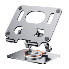 (Gray) HYwys Metal Laptop Stand Adjustable Computer Stand for Desk Ergonomic Aluminum Holder for 4-13 inch Tablets Sliver