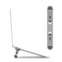 (Space Grey) Aluminum Foldable Laptop Stand for 10-16 Inch MacBook Air Pro iPad HP - Portable Adjustable Laptop Riser with Non-Slip Feet