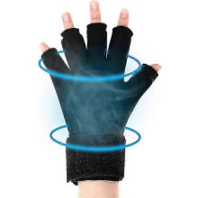 (Black)Finger Arthritis Compression Gel Ice Glove For Pain Relief, Reusable Gel Cold Pack Hot & Cold Therapy Glove for Arthritis, Injury & Pain Relief
