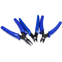 (dark blue) Multifunction Split Ring Pliers Jewelry Beading Crimping Tool Set with Mini Diagonal Pliers DIY Hand Tools for Metal Craft