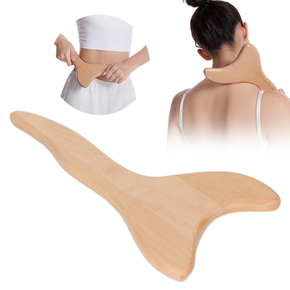 Beech Gua Sha Massage Board for Neck & Body â Exquisite Wooden Scraping Tool