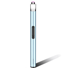 (Blue) USB Rechargeable Lighter Windproof Flameless Lighter for Grilling Cooking