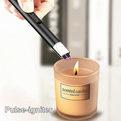 (Blue) USB Rechargeable Lighter Windproof Flameless Lighter for Grilling Cooking 1