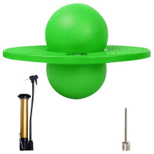 (Round, Green) Pogo Bouncing Ball with Handle and Ball Pumps Jump Toy Pogo Maximum Load-Bearing 220lb Suitable for Children Adult