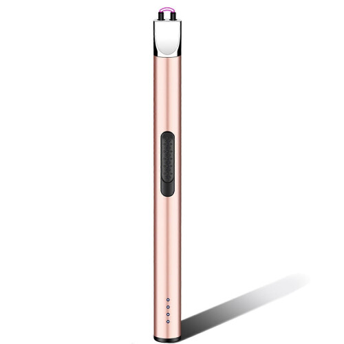 (Rose Gold) USB Rechargeable Lighter Windproof Flameless Lighter for Grilling Cooking