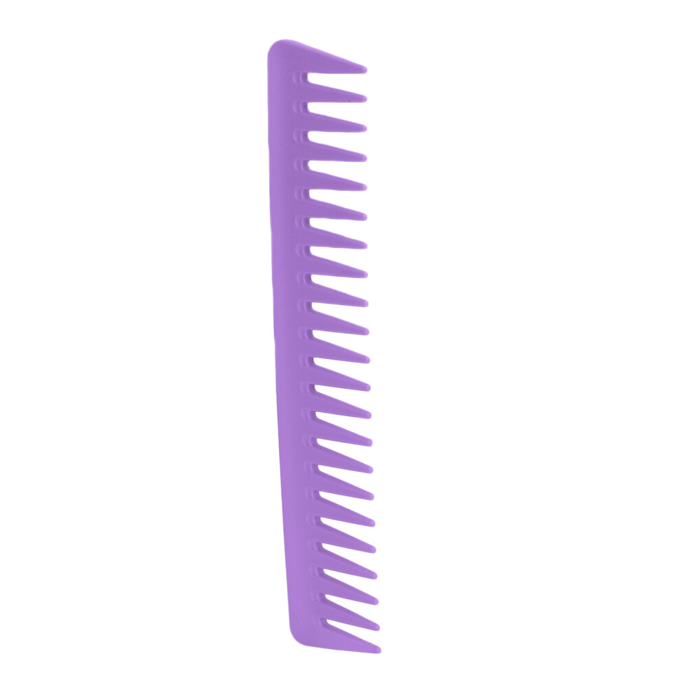 Detangling Wide Teeth Comb - Large Purple Comb for Curly Hair Wet & Dry Rounded