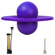 (Round,Purple)Pogo Bouncing Ball with Handle and Ball Pumps Jump Toy Pogo Maximum Load-Bearing 220lb Suitable for Children Adult