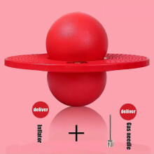(Round,Red)Pogo Bouncing Ball with Handle and Ball Pumps Jump Toy Pogo Maximum Load-Bearing 220lb Suitable for Children Adult