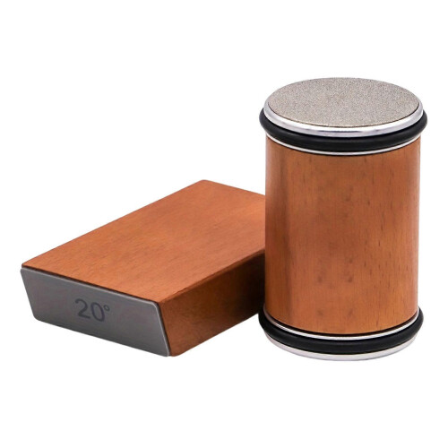 (Wood) Magnetic Knives Sharpener Sharpening Stone Kit with 15 20 Degrees Angle Roller for Culinary