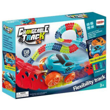 (138pcs) Anti-Gravity Track Set with Car Flexible Track With LED Light-Up Race Car Set Gift for Kids