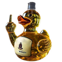 (Ducks, E) French-Bulldog Whiskey Bottle Present Whiskey Tasting Glasses for Party