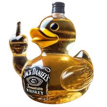 (Ducks, D) French-Bulldog Whiskey Bottle Present Whiskey Tasting Glasses for Party