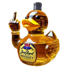 (Ducks, B) French-Bulldog Whiskey Bottle Present Whiskey Tasting Glasses for Party