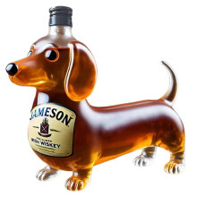 (Dog, E) French-Bulldog Whiskey Bottle Present Whiskey Tasting Glasses for Party