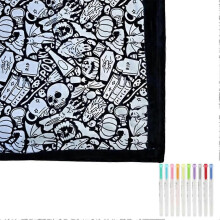 (C) Blanket Coloring Kit with 10 Fabric Markers Unleash Creativity with DIY Design Unique Holiday Gift Exchange