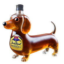 (Dog, B) French-Bulldog Whiskey Bottle Present Whiskey Tasting Glasses for Party