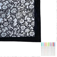 (G) Blanket Coloring Kit with 10 Fabric Markers Unleash Creativity with DIY Design Unique Holiday Gift Exchange